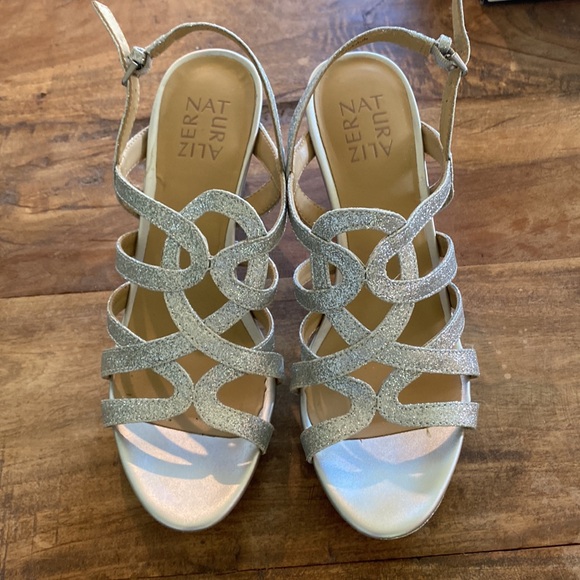 Naturalizer Cameron silver glitter dressy sandals - Picture 4 of 7
